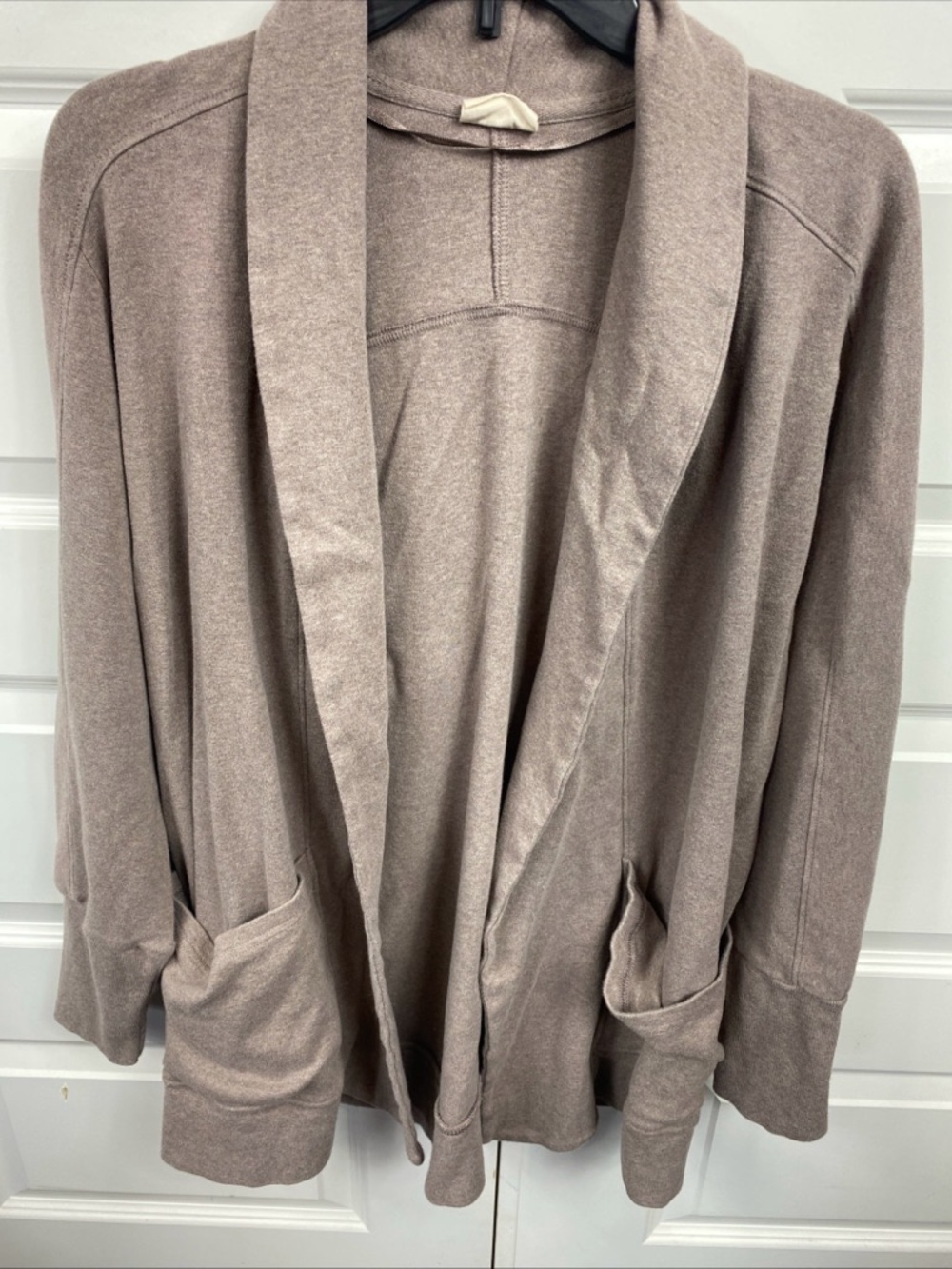 Pact Airplane Short Drape Cardigan Womens Brown Organic Cotton Sustainable Larg - Picture 3 of 6